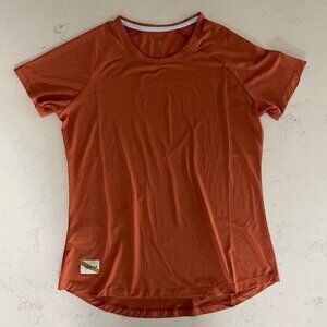 Tracksmith Twilight SS Lightweight Micro-Mesh Running Top Burnt Orange Sz M